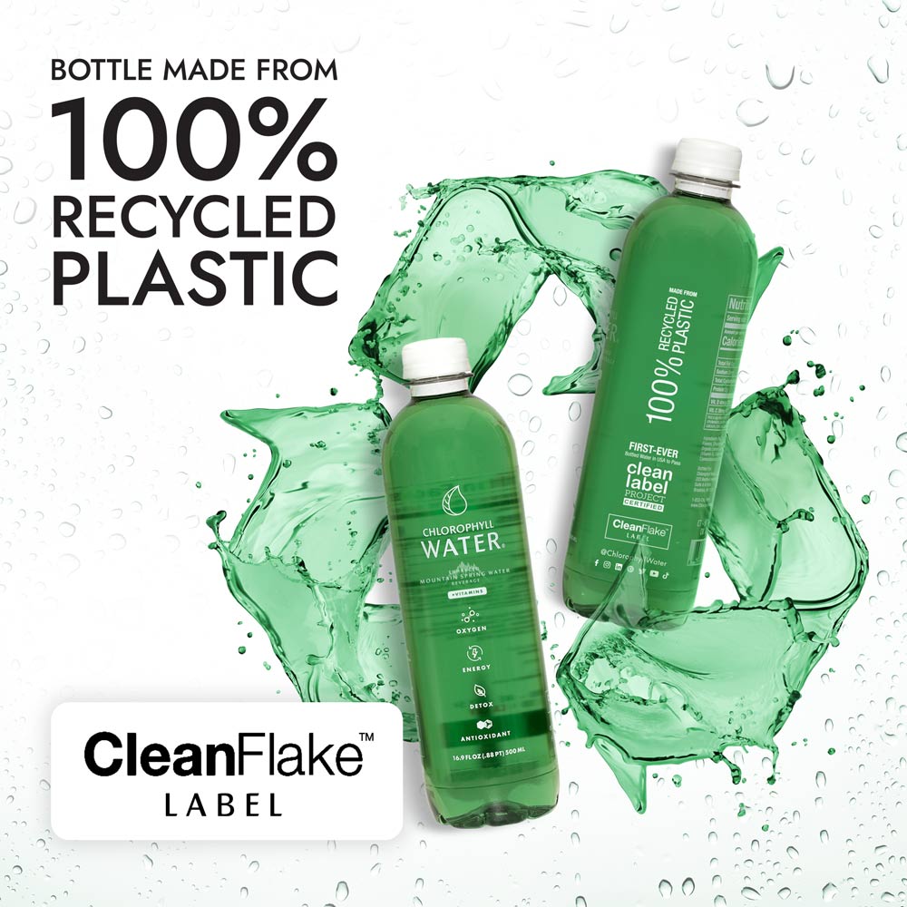 Chlorophyll Water® (Case of 12): Chlorophyll & Ultra-Purified Water with Essential Vitamins A, B12, C and D3