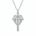 Guardian Angel Wings Cross Necklace